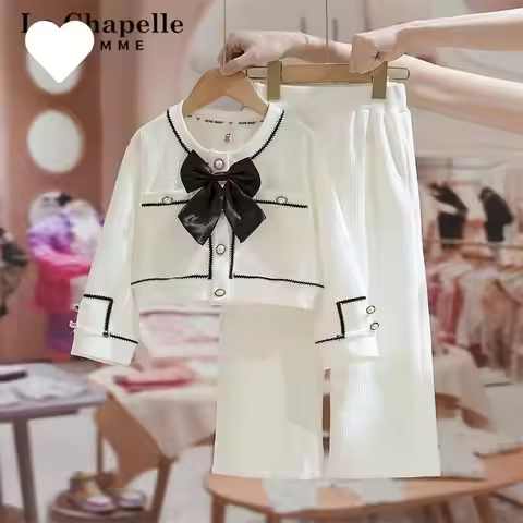 Girls Clothes Sets Spring Autumn Blouses Tops + Pants Outfits For Children Clothes Set Sweet Kids Cl
