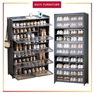 Shoe Cabinet Home Black Gray Shoe Cabinet 2022 New Flip Door Shoe Rack Cabinet (SY)