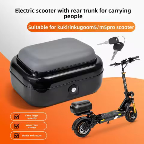 For Kukirin KUGOO M5/M5pro Scooter Seat Cushion with Storage Trunk - Rear Tail Storage Box & Seat Pa