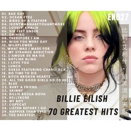 【Billie Eilish 比莉·艾利什】•71 Hits• USB Pendrive MP3 车载音乐U盘 Car Audio HQ Sound | EN027