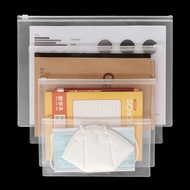 JEVE A4 Fail Zip Lutsinar Plastik Kedap Air A5 Fail Zip Transparent A4 B5 A6 Beg Pensel Beg Fail Pen