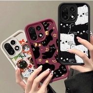 INS Cartoon Cute Black Cat Phone Case For Oneplus 15 13 13T 12 12R 11 11R 10R 8T NORD CE 6 5 2 3 4 L