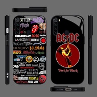 MK-1 AC DC Rock Band Liquid HD Glass Casing for OPPO A7 A12 A12S A11K A5S F9 F7 F5 Realme 2 Pro