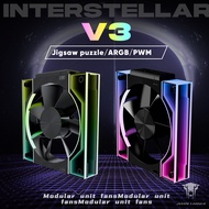 Jungle Leopard Interstellar V3 CPU Building Block Fan 120mm Forward And Reverse Switching Infinity M