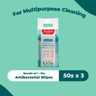 Alcean Antibacterial Wipes - 50's x 3 Packs