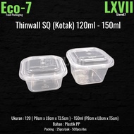 Thinwall Square, Plastic Box, Lunch Box Container 120ml-150ml (25pcs)