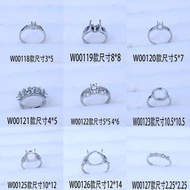 Ring Setting Wholesale Diamond Moissanite Inlay 1 Carat Unisex 6*6 Inlay Jade Inlay