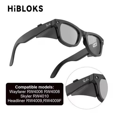 Hibloks Anti-glare Light Shield Baffle Glasses Accessories for RayBan Meta Wayfarer & GEN2 RW4012/RW