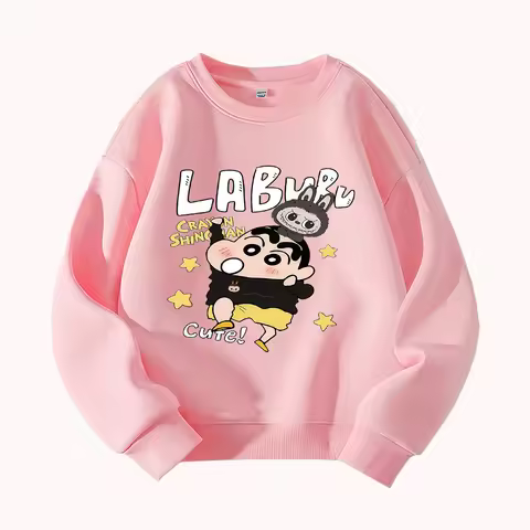 Kids' Crewneck Sweatshirt Y2K KPOP Style Cute Crayon Shin - chan Journey to the West Printed Casual 
