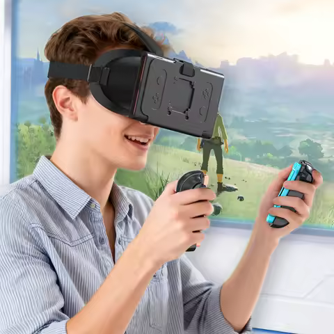 For Switch 2 Headband VR Headset 3D Virtual Reality Headset 3D VR Glasses Adjustable Big Lens