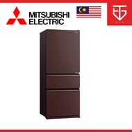 Mitsubishi 3 Door Fridge 492L Glass Door & Ice Maker MR-CGX56EP-GBR (Brown)