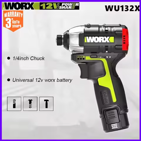 WORX WU132X WU132 Cordless Impact Screwdriver 320W 160Nm 12v 3600rpm Brushless Motor Adjust Torque U