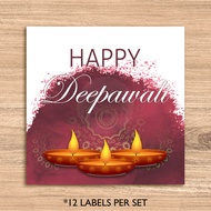 Non-Custom order: Diwali Stickers Labels Deepavali Sticker Labels Happy Deepavali Festival of Lights