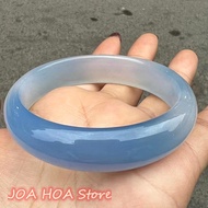 ℗℗✱Rare Natural Blue Original Ecological Texture Exquisite Jade Bangle Chalcedony Agate Bracelet Sty