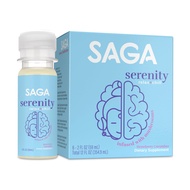 SAGA Organic Relaxation Shots | Contains Adaptogens & Mushrooms - Lion's Mane & Kava | High Bioavail