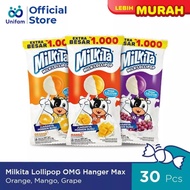 Milkita Permen Lolipop Susu Hanger Max - Milk Candy 1 Bag (Isi 30Pcs) - Jeruk Mangga Anggur