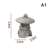 Retro Gazebo Chinese Lanterns Mini Pagoda Model Decoration Stone Miniature Statue Sandstone Garden F
