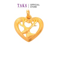 TAKA Jewellery 999 Pure Gold Pendant Heart "Yi Lu You Ni"