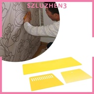 [Szluzhen3] 3 Pieces Auto Body Filler Spreaders Yellow Reusable Putty Tool for