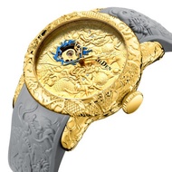 ❁Biden BIDEN Men s Automatic Mechanical Dragon Watch Casual Business Watch Silicone Band Waterproof