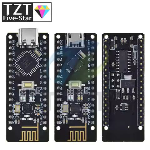 1/2PCS RF-Nano for Arduino Nano V3.0, Micro USB Nano Board ATmega328P QFN32 5V 16M CH340, Integrate 