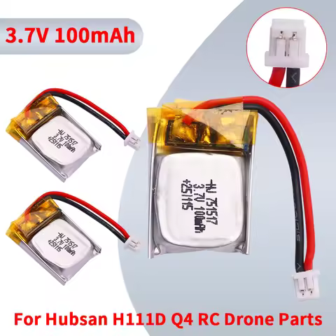 3.7V 751517 100mah Lipo Battery FQ777-124 for Hubsan Q4 H111 for Wltoys V272 V282 V292 Rc Quadcopter