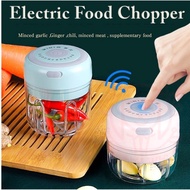 Electric Food Chopper / USB Garlic Chopper / Kitchen Blender Mixer / Vegetable Meat Chilli Grinder Machine