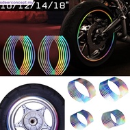 SDEERCONCEPT Motorcycle Reflective Stripes Durable Fashion Car Reflective Sticker 10/12/14/18 inches 16 Stripes Laser Wheel Rim Tape