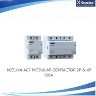 KOZUKA AC7 Modular Contactor 2P 4P 100A DIN Rail AC Contactor for Electrical Control Panel
