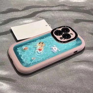 Silicone All-Inclusive Phone Case Durable Swimming Pool Boy Puppy Japanese Comic Compatible iPhone 1