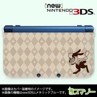 (new Nintendo 3DS 3DS LL 3DS LL ) アリス2 グレー アーガイルチェック うさぎ カバー