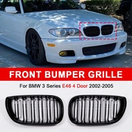 Front Kidney Grille Gloss Black M Color Grill For BMW 3 Series E46 Facelift Sedan Touring 2002-2005 