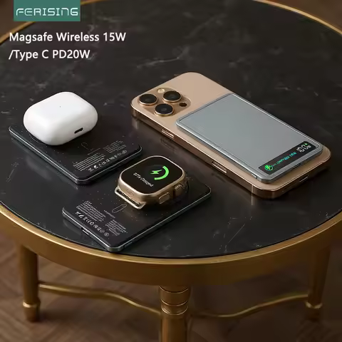 [ CCC Certified] Color Display screen Powerbank 5000mAh/10000mah Fast Power Bank for MagSafe Magneti