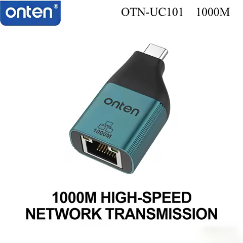 Onten 100m/1000Mbps USB C Ethernet Adapter Type C to RJ45 LAN Converter Plug and Play for MacBook Pr