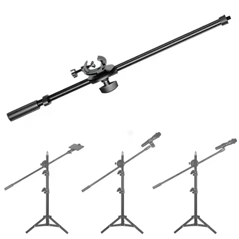 55CM Microphone Stand Crossbar Rotating Video Live Bracket Microphone Stand Boom Arms Extension Cros