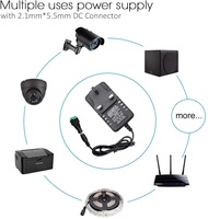 【Be worth】 12v/1a Power Supply Wifi Security Camera 12w Power Adapter 100-240v Ac To 12v Dc Wall Plu
