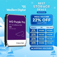 Western Digital WD PurpleTM Pro Surveillance SATA 3.5" Internal HDD Storage (8TB/10TB/12TB/14TB)