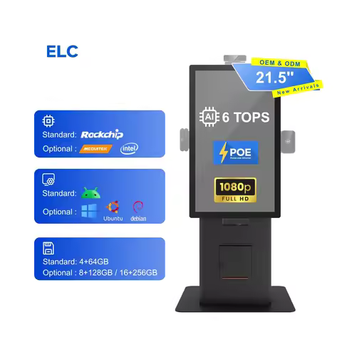 21.5" 24" 27" 32" Desktop Touch Payment Kiosk Screen Fast Food Ordering Vending Machine Self Service