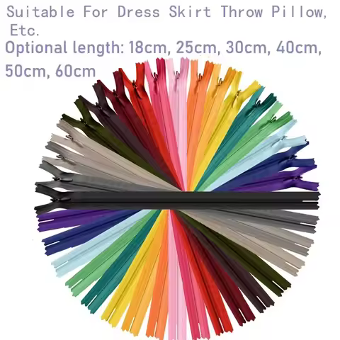 1Pcs 7Inch-24inch (18-60cm) Nylon Coil Zippers For Tailor Sewing Crafts Nylon invisible Zipper Cloth