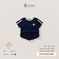 EMBES - embes sports shorts set with trim - 26-K2-04 - Blue - 9-12M - SS26.T4B