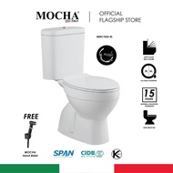 Mocha Water Closet MWC7605RL S Trap Two Piece wc Toilet Bowl/ Jamban Tandas Rimless Design / 马桶