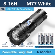 SENTER LED SMILING SHARK SD-5998 M77 - ZOOM JARAK JAUH - SUPER TERANG - BATTERY 11200MAH - MODE POWE