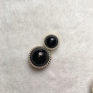 Set of 10 BLACK BEADED BUTTON BUTTONS 1.3cm 1.5CM 1.8CM 2CM 2.5CM