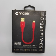 Mazer Alu Dura Tek Cable USB A to USB C 20CM ORIGINAL Official