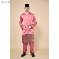 ✧✥Sopan Warisan Baju Melayu Teluk Belanga Pesak Lelaki Dewasa Dull Satin