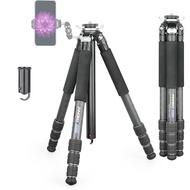 Compact Carbon Camera Tripod with Ball Head, 20KG Load Capacity, 4-Section Extension, 10-159CM Working Height, 360° Panorama, Macro, Video, DSLR, Portable with Center Pole, Bag Included [Tripods][Japan Product][日本产品]