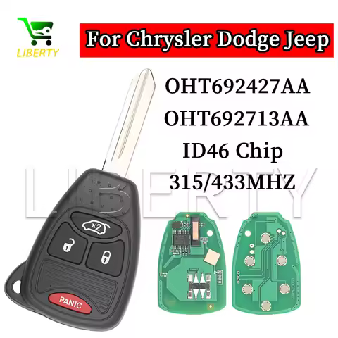 Ly 315/433MHZ 46Chip Car Remote Key OHT692427AA/OHT692713AA 56040649 05175789AA For Chrysler Jeep Wr