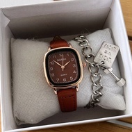 Wrist watch watch Wrist watch Retro Small Sugar Cube watch Female Student High-value Simple Niche Li