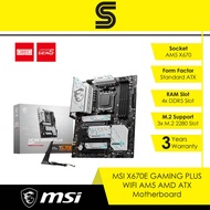 MSI X670E GAMING PLUS WIFI DDR5 AM5 AMD ATX Motherboard
