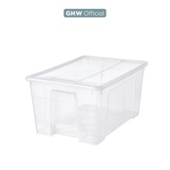 SWITZERLAND SML Box with lid, transparent, 57x39x28 cm/45 l